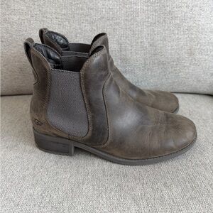 UGG Women’s Bonham Chelsea Boots Slip On Shearling Lined Slate Grey Size 8.5